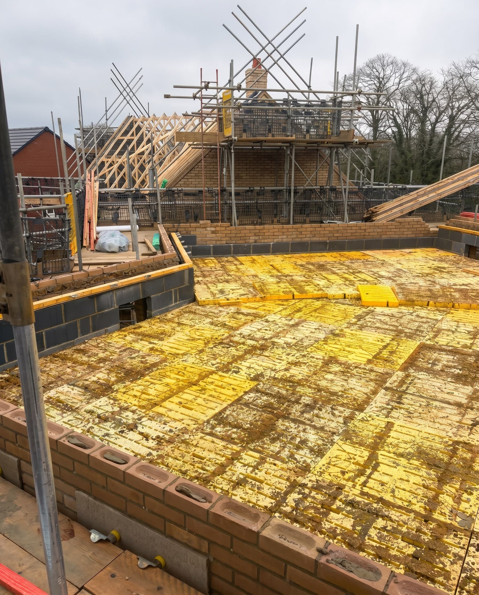 Trad Deck installed across the first-floor void of a brick-and-block house